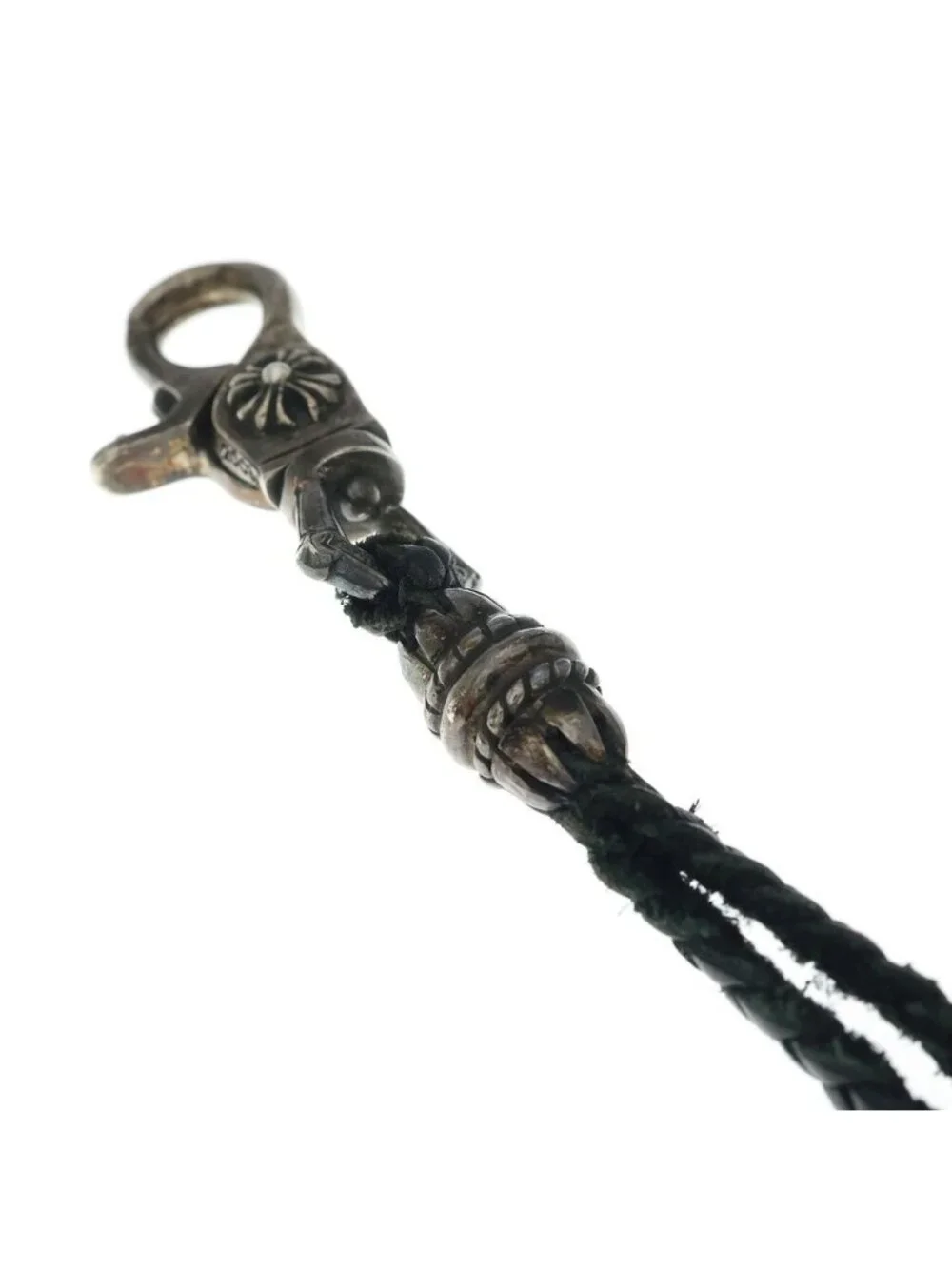 Chrome Hearts CH Lanyars Lanyard Cross Clip Holder Necklace Black Silver
